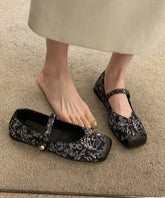 New White Chinese Style Element Flat Penny Loafers